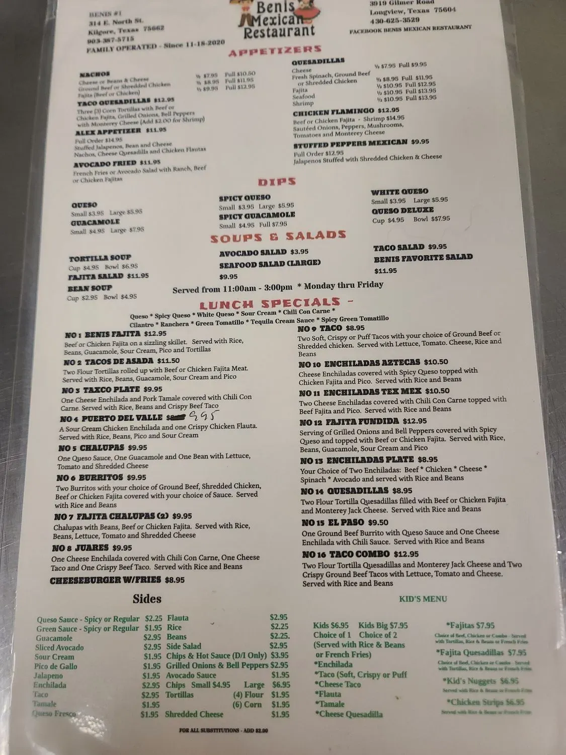 Menu 1