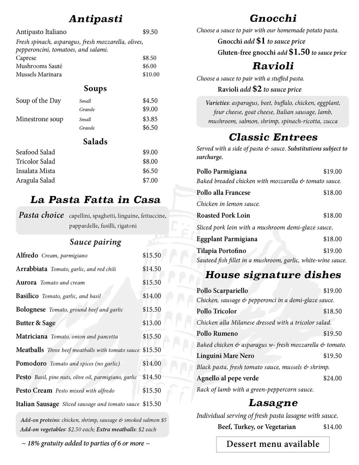 Menu 1