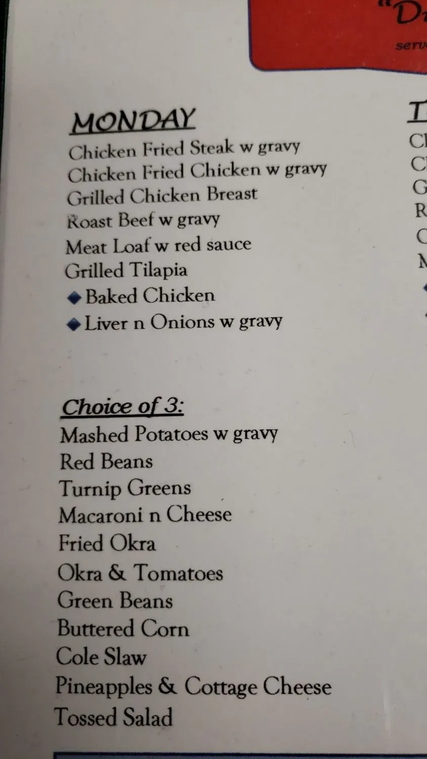 Menu 5