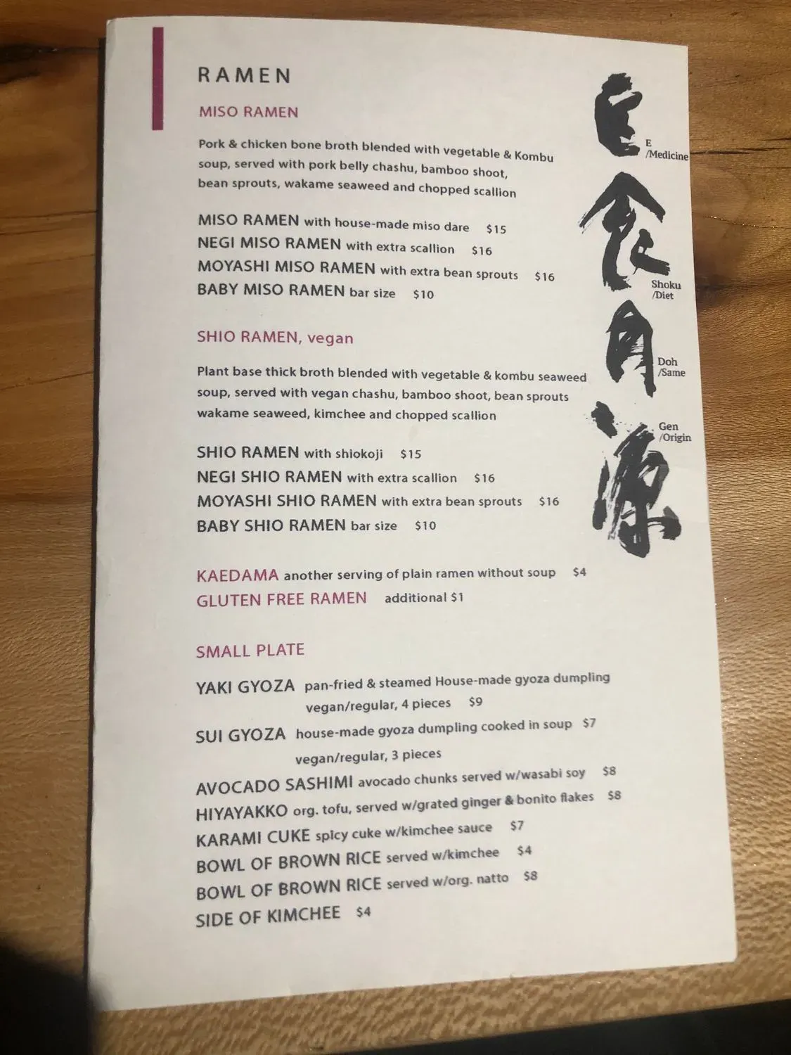 Menu 2