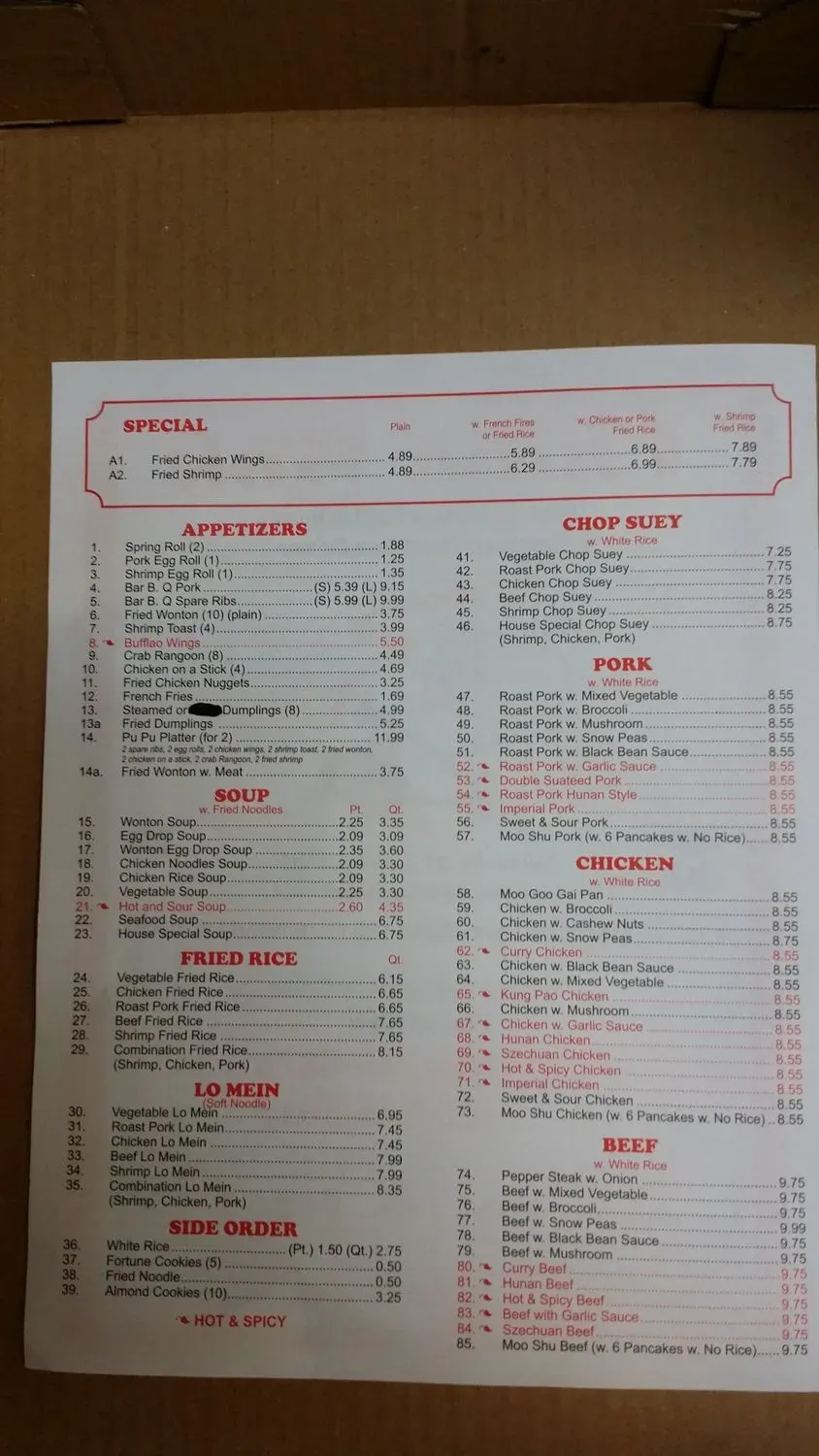 Menu 5