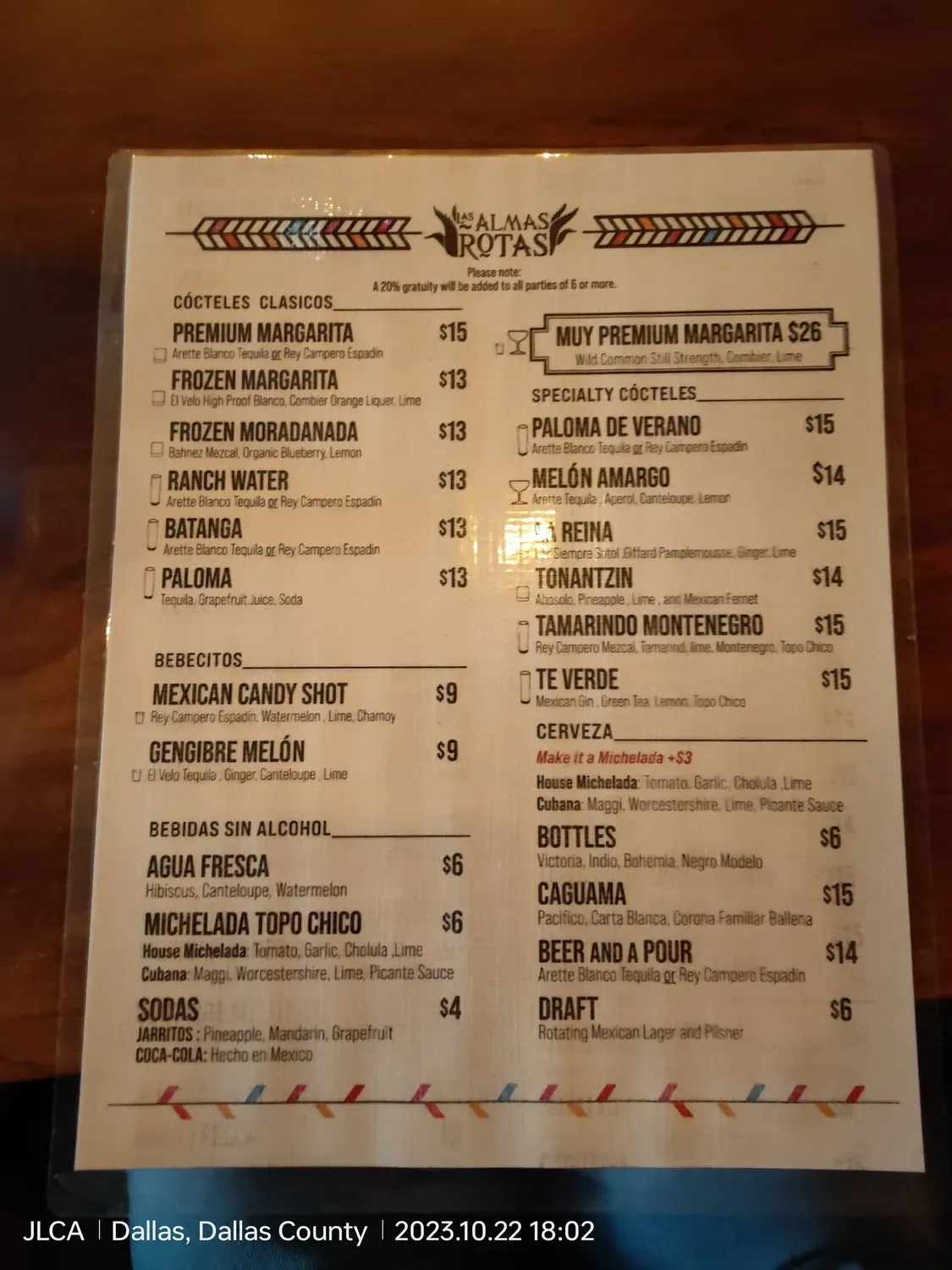 Menu 6