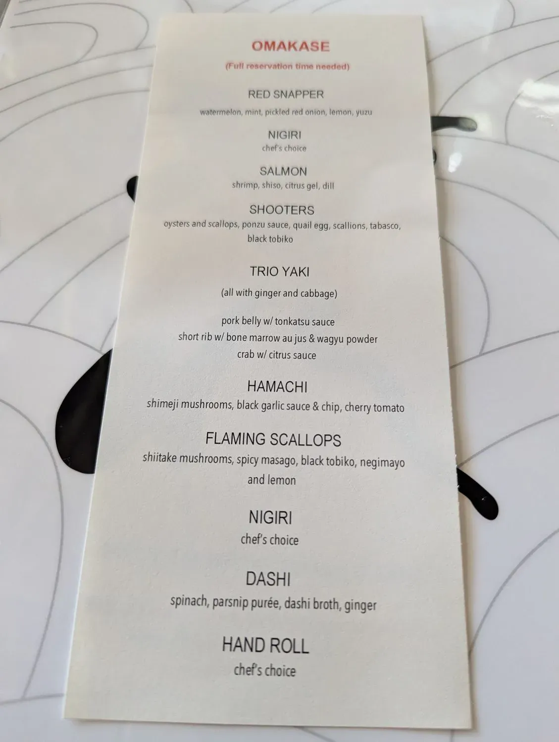 Menu 5