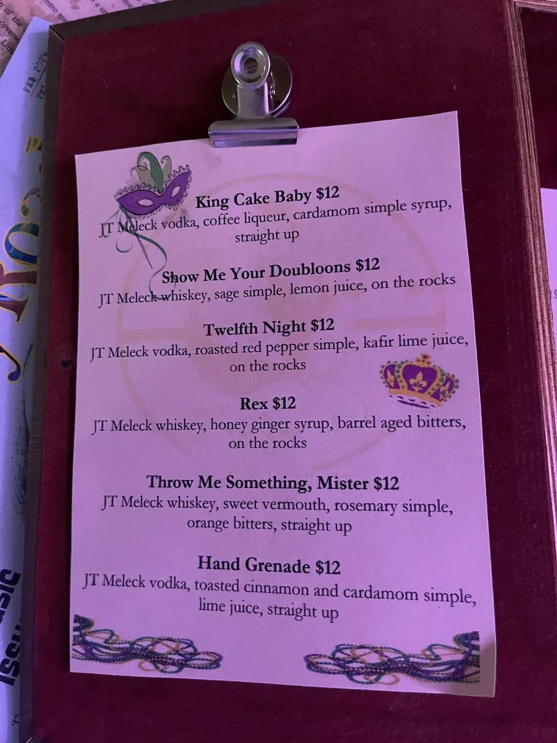 Menu 5