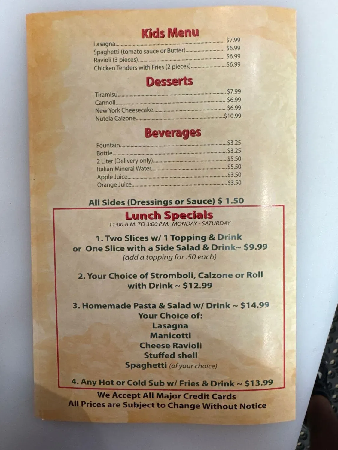 Menu 1