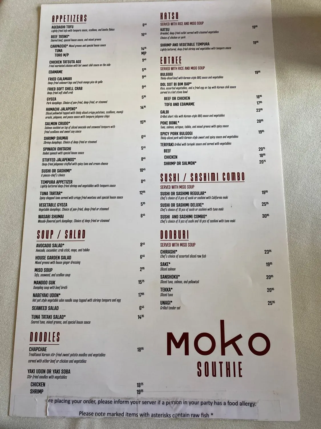 Menu 1