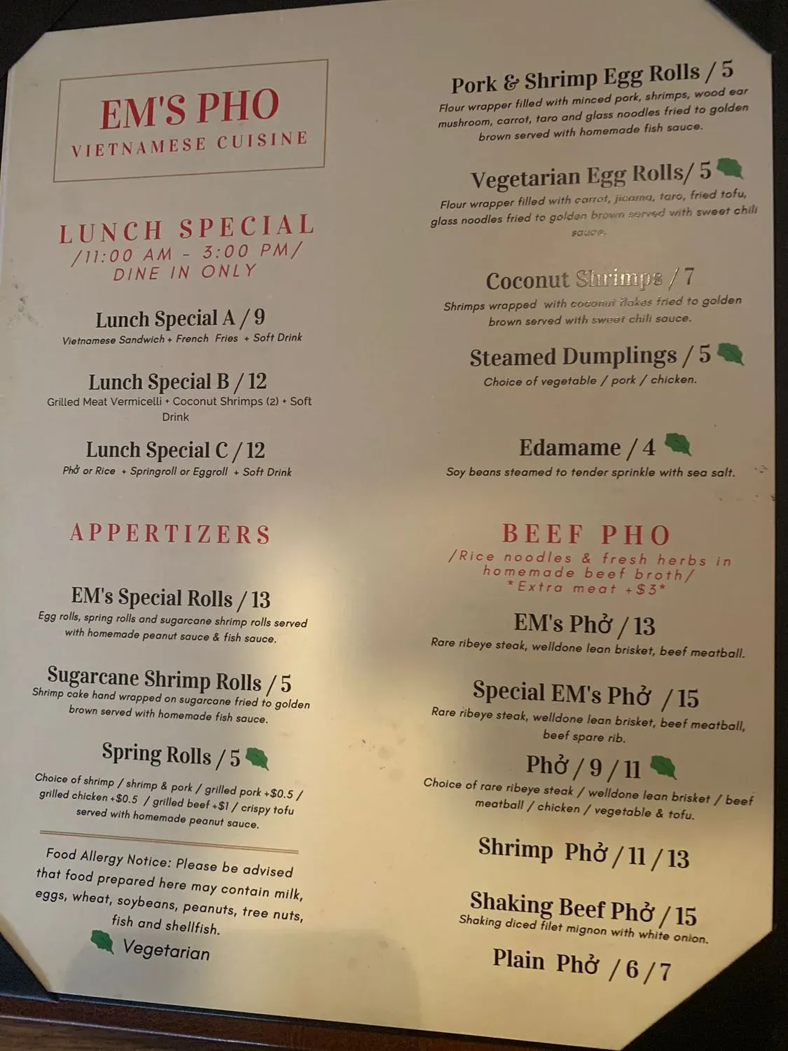 Menu 2