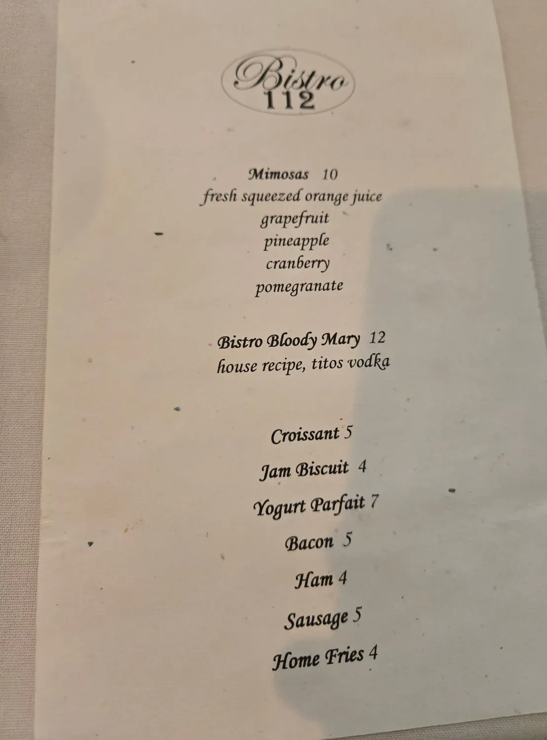 Menu 5