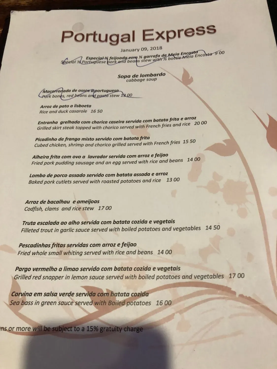 Menu 5