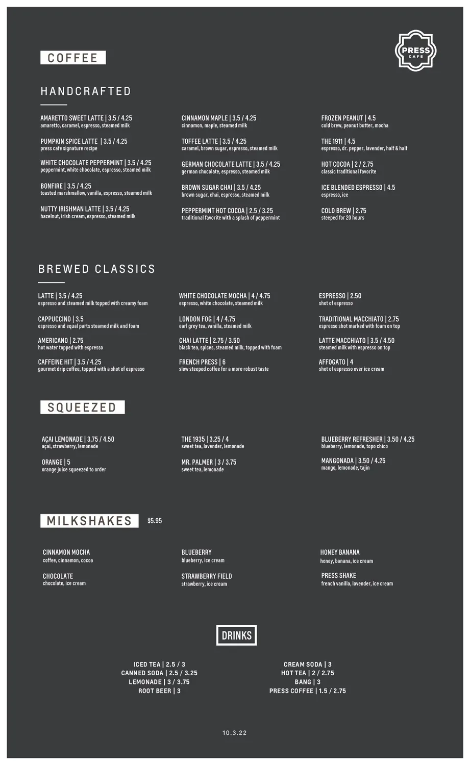 Menu 1