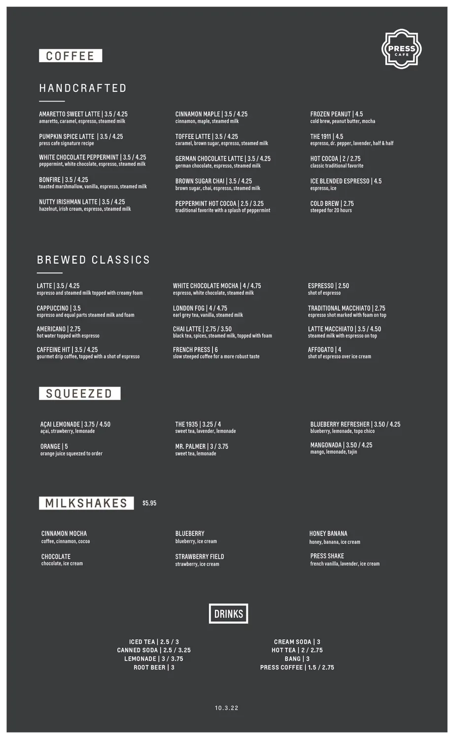 Menu 1