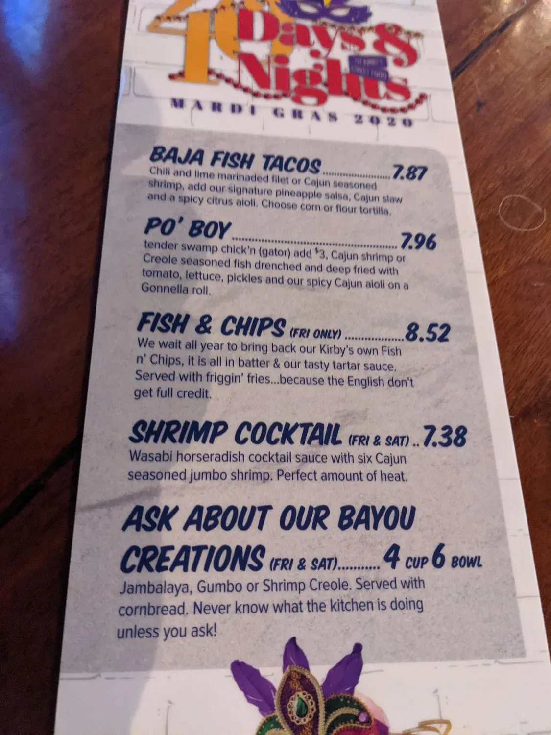 Menu 5