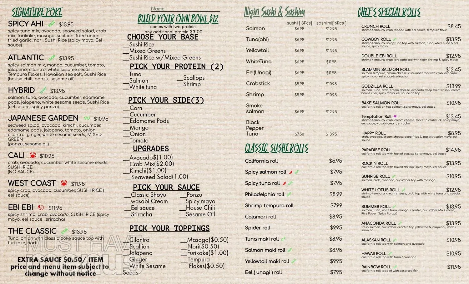 Menu 1