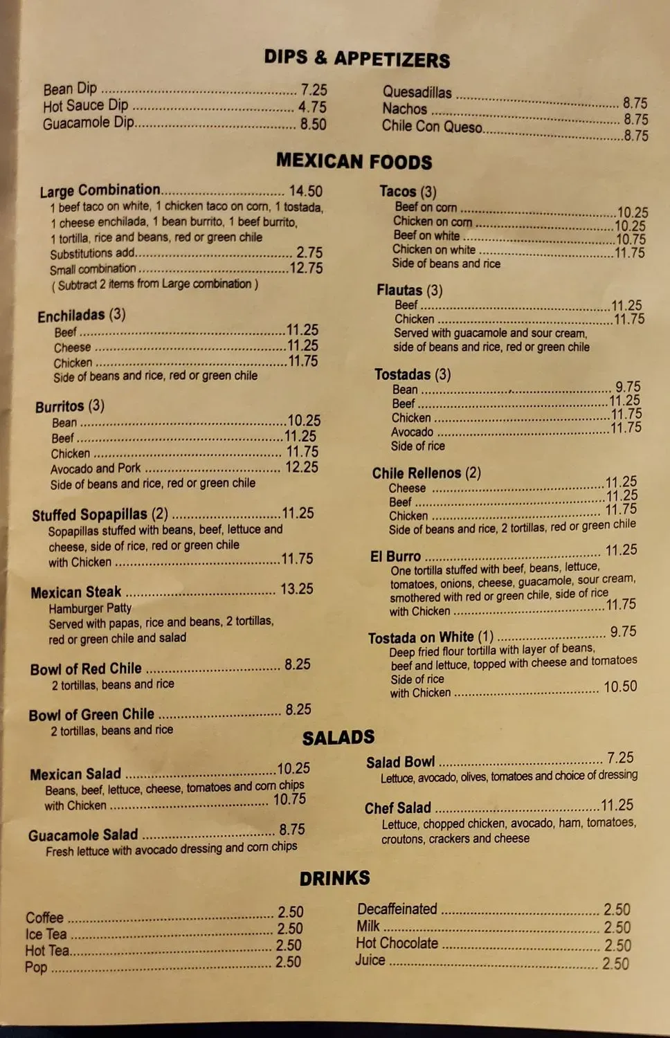 Menu 1