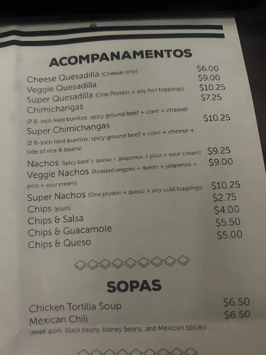 Menu 5