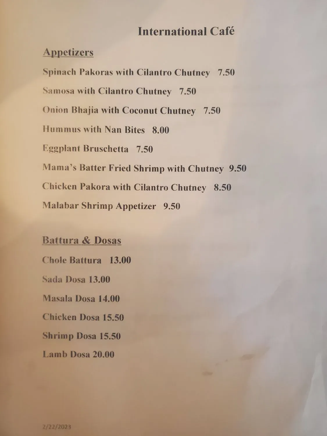 Menu 1