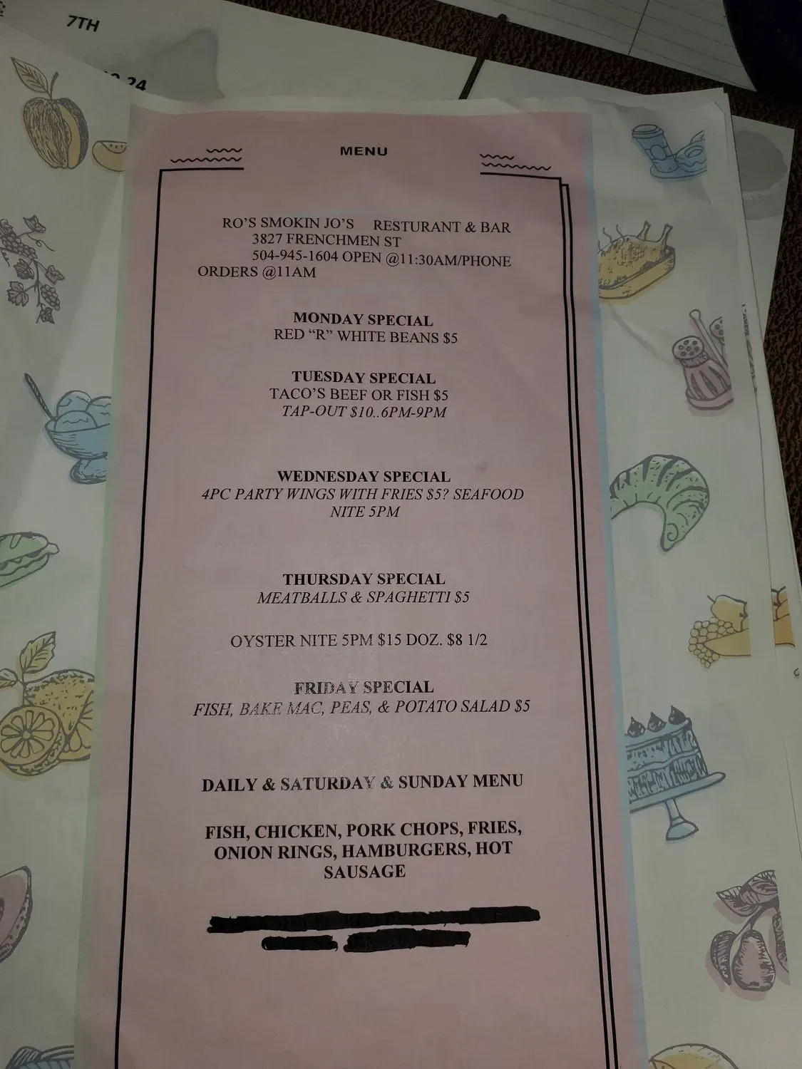 Menu 1