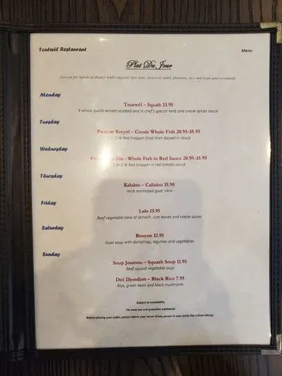 Menu 2