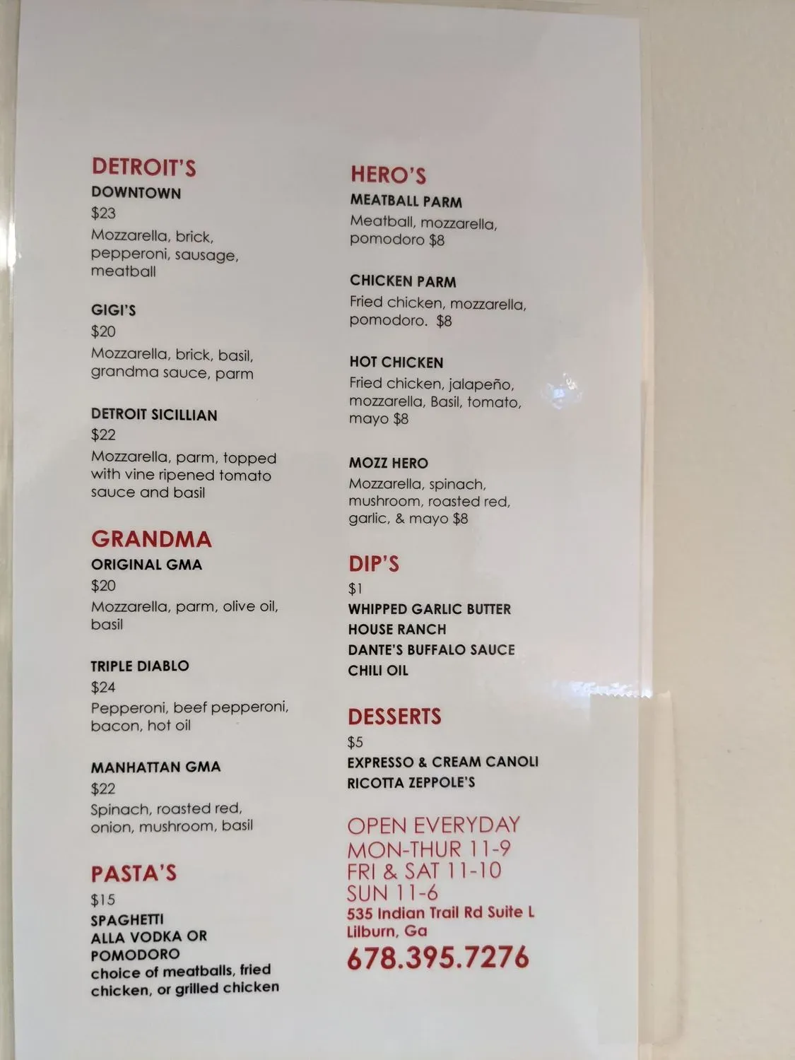 Menu 1