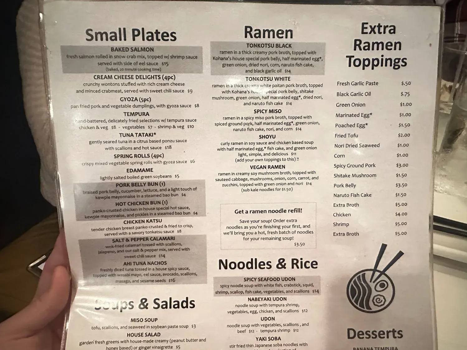 Menu 5