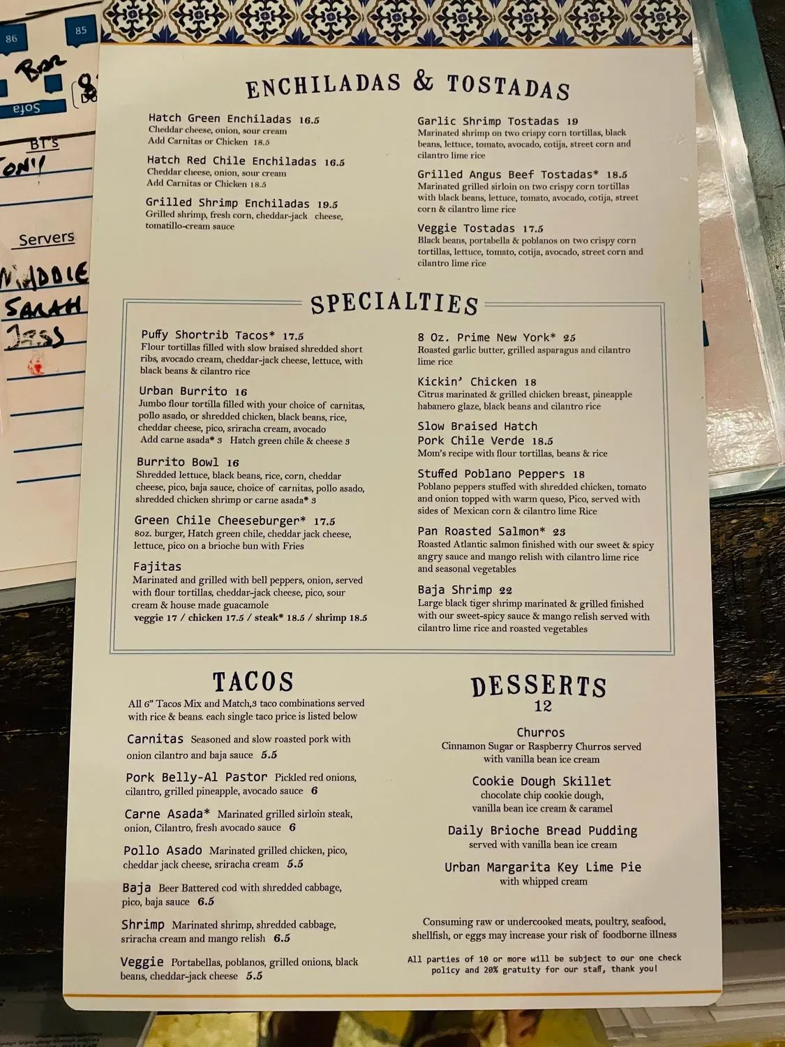 Menu 1