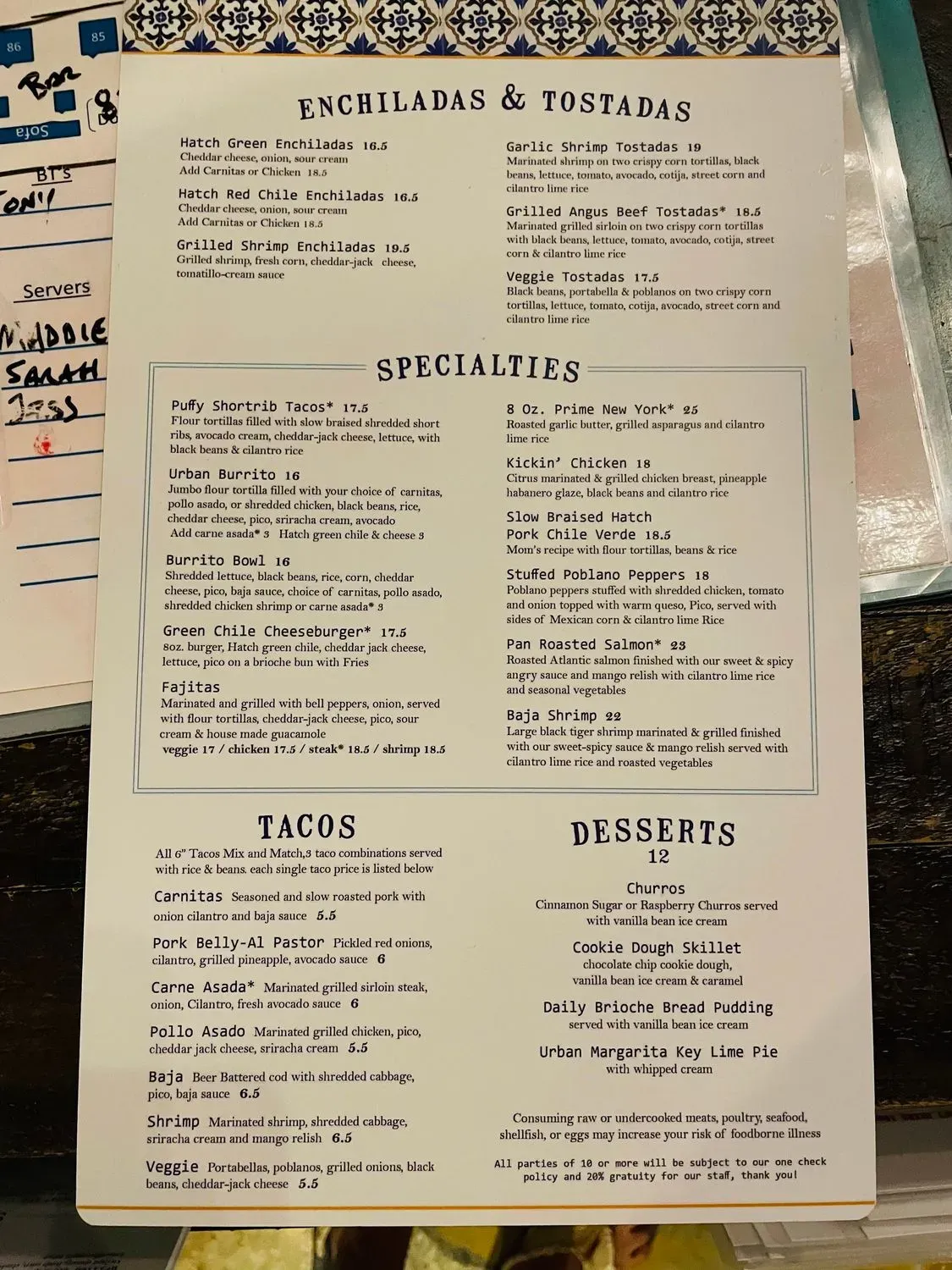 Menu 1