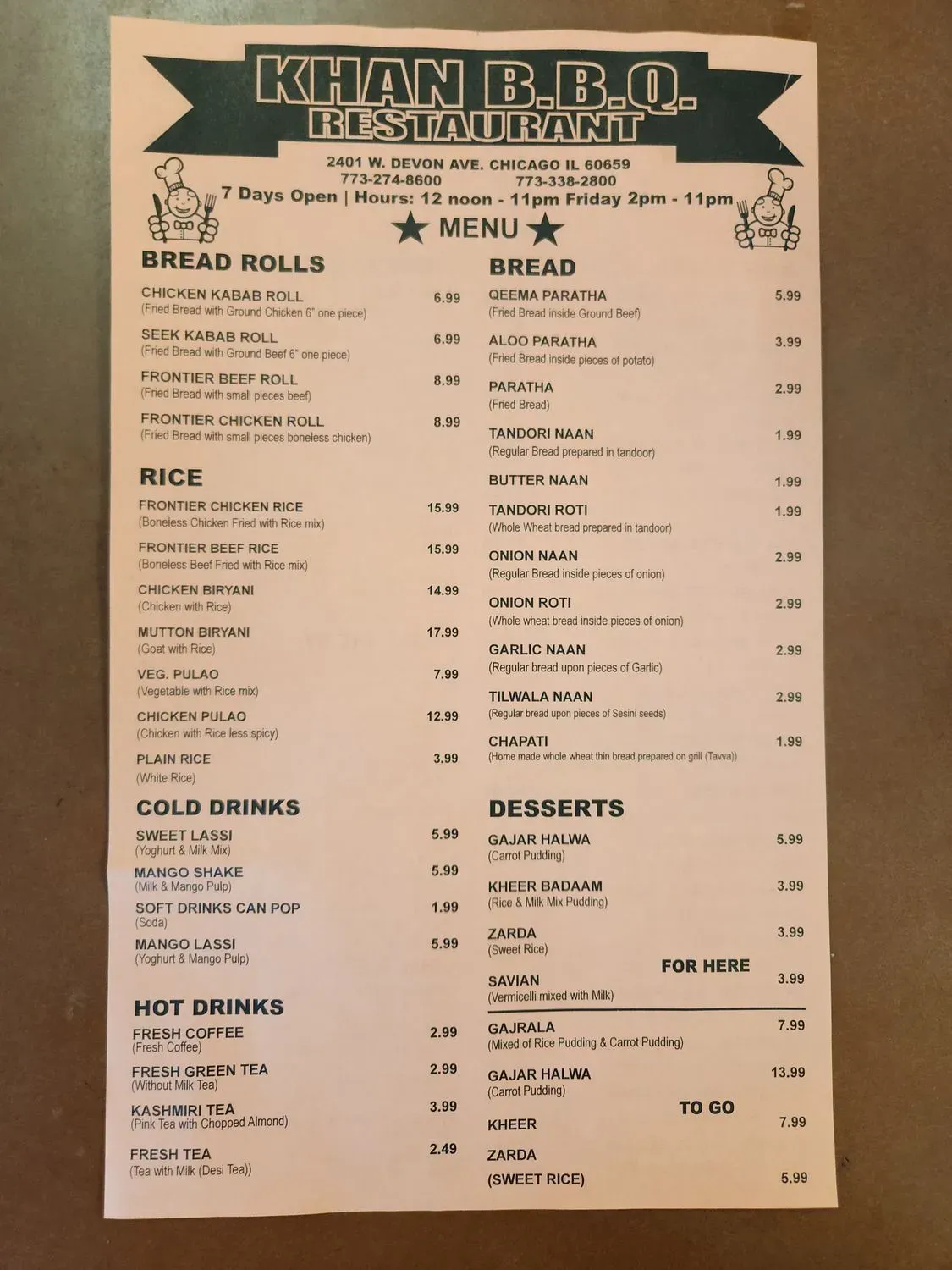 Menu 2