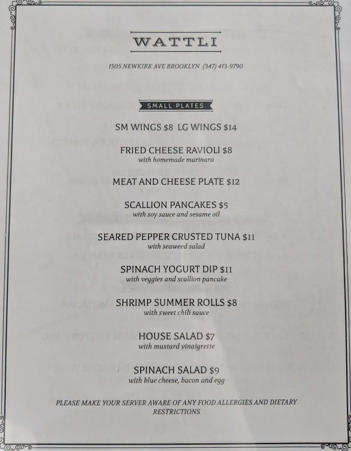 Menu 5