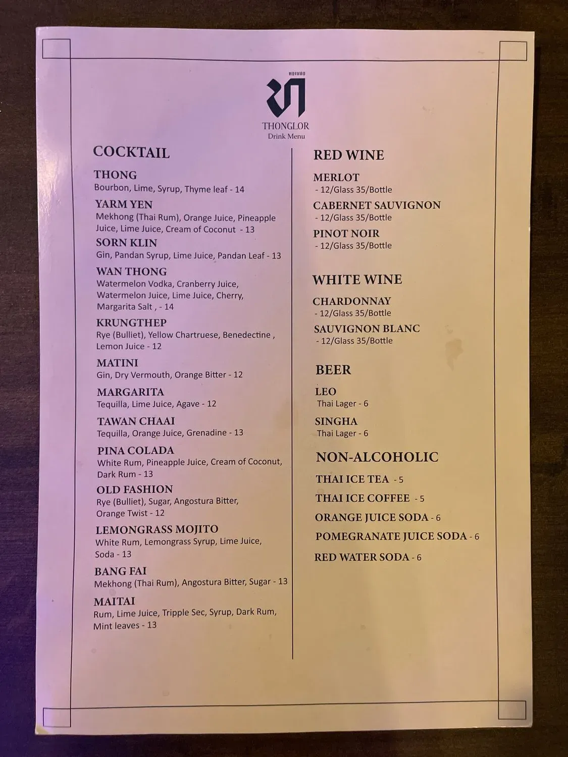 Menu 1