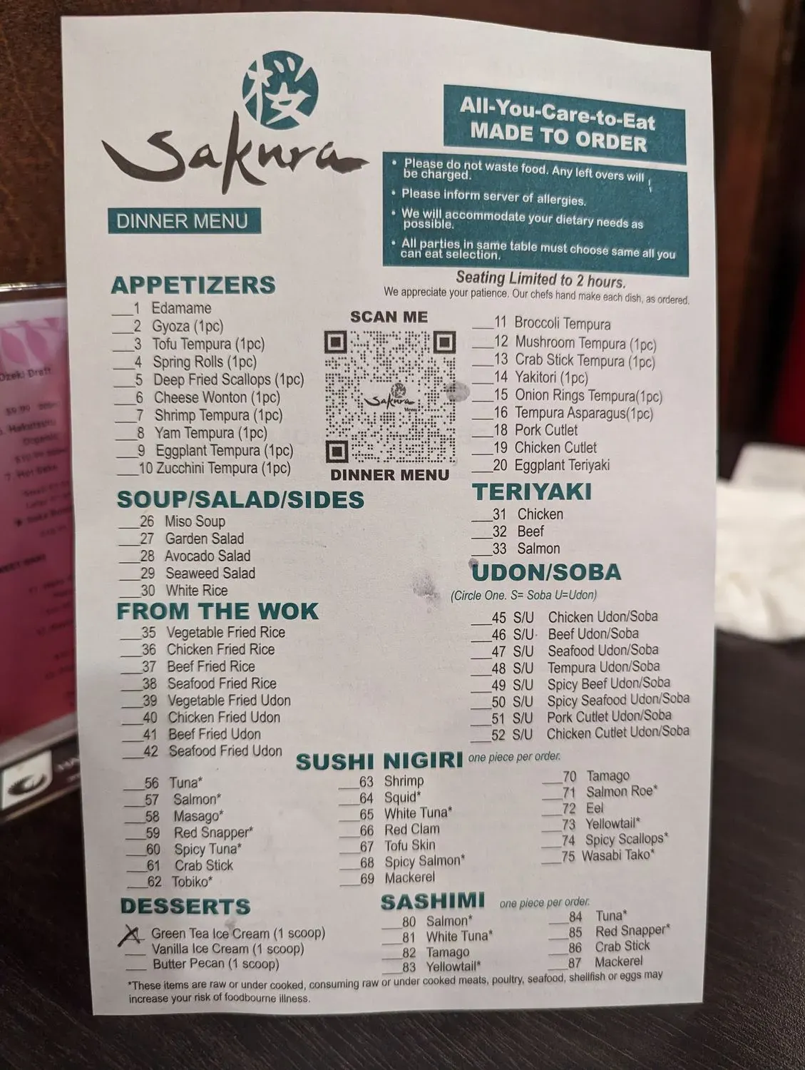 Menu 5