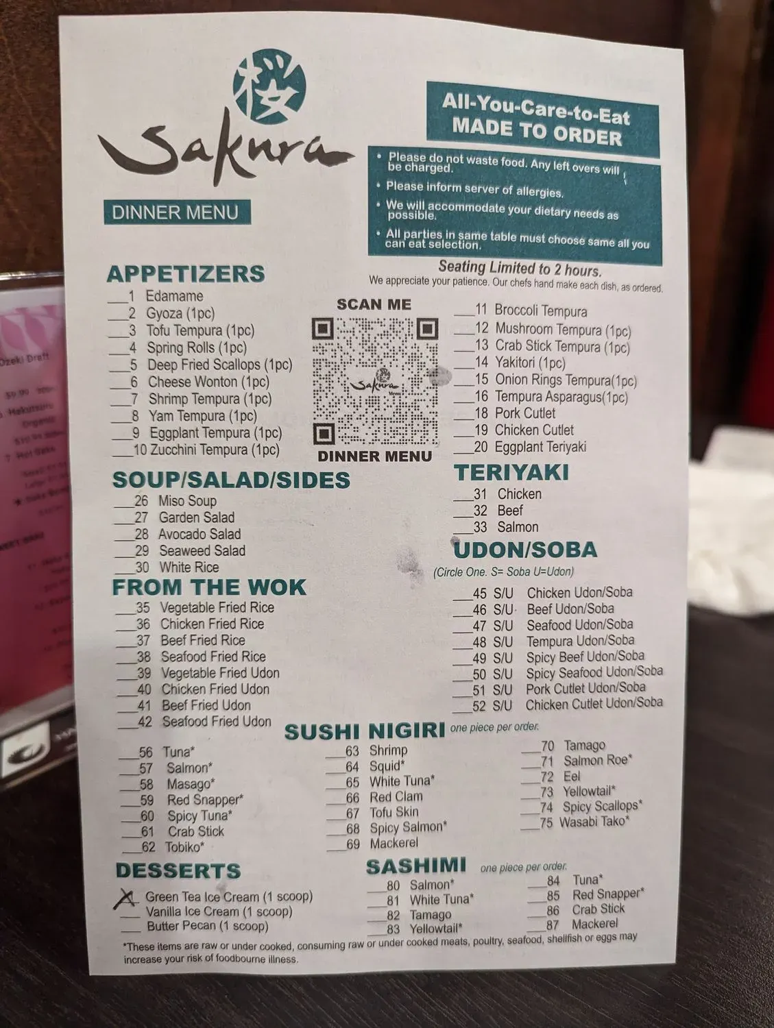 Menu 6