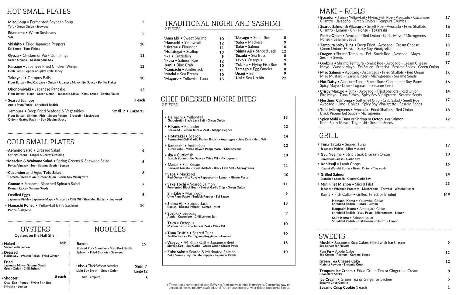 Menu 1