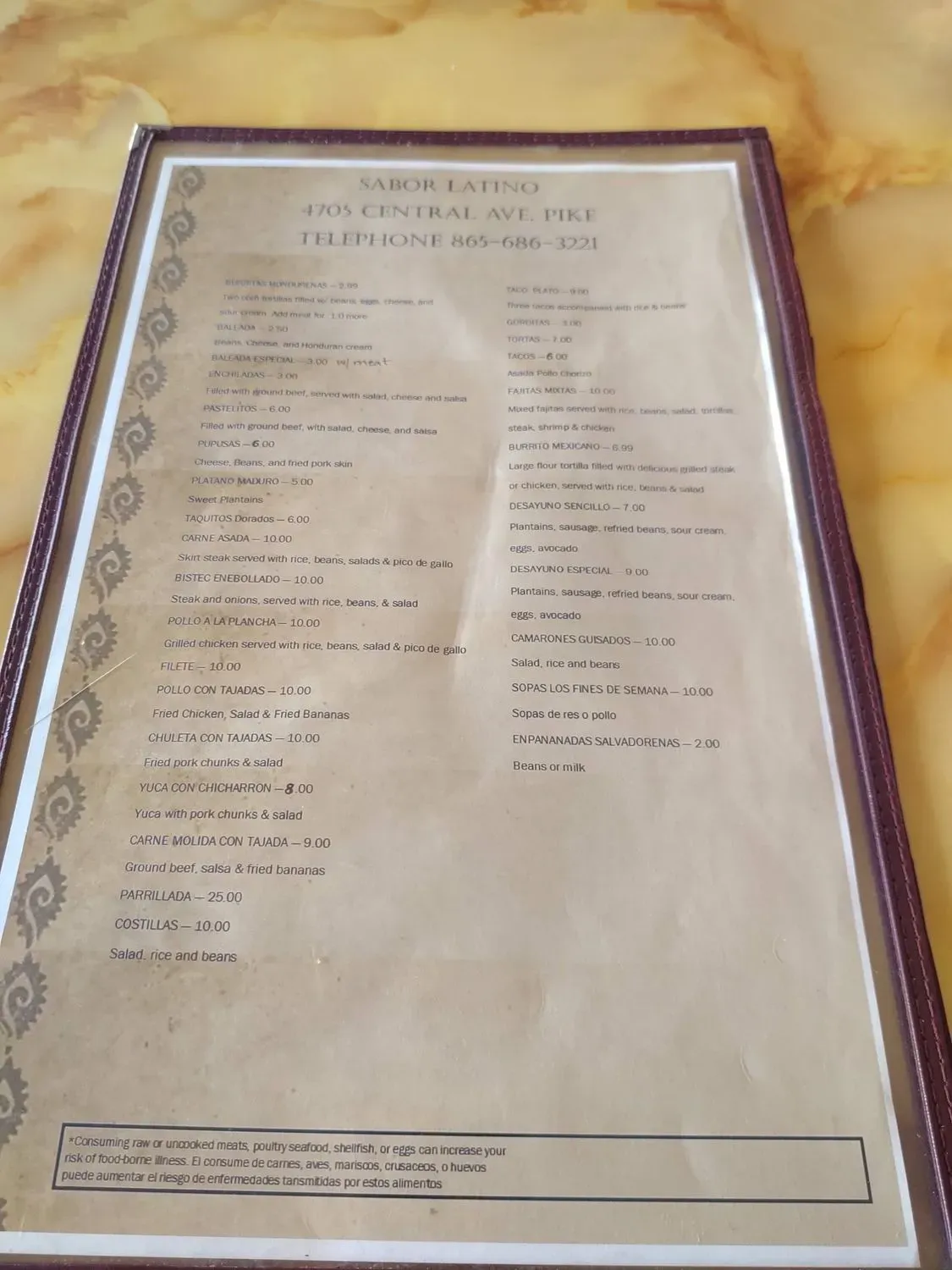 Menu 6