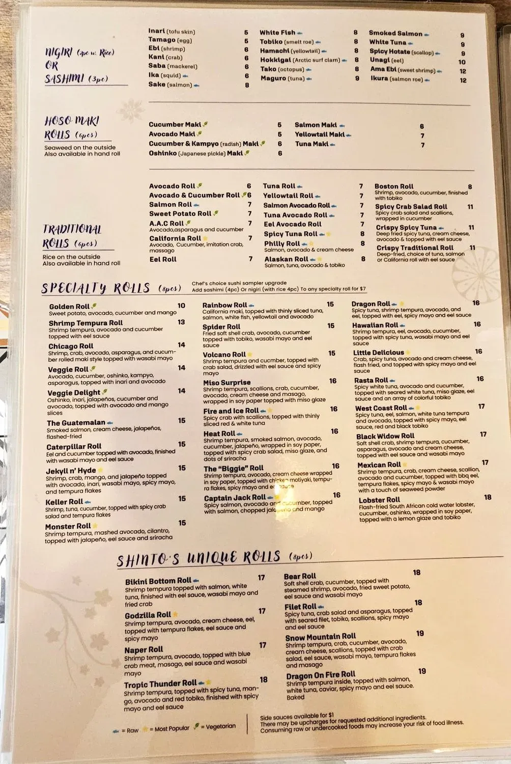 Menu 1