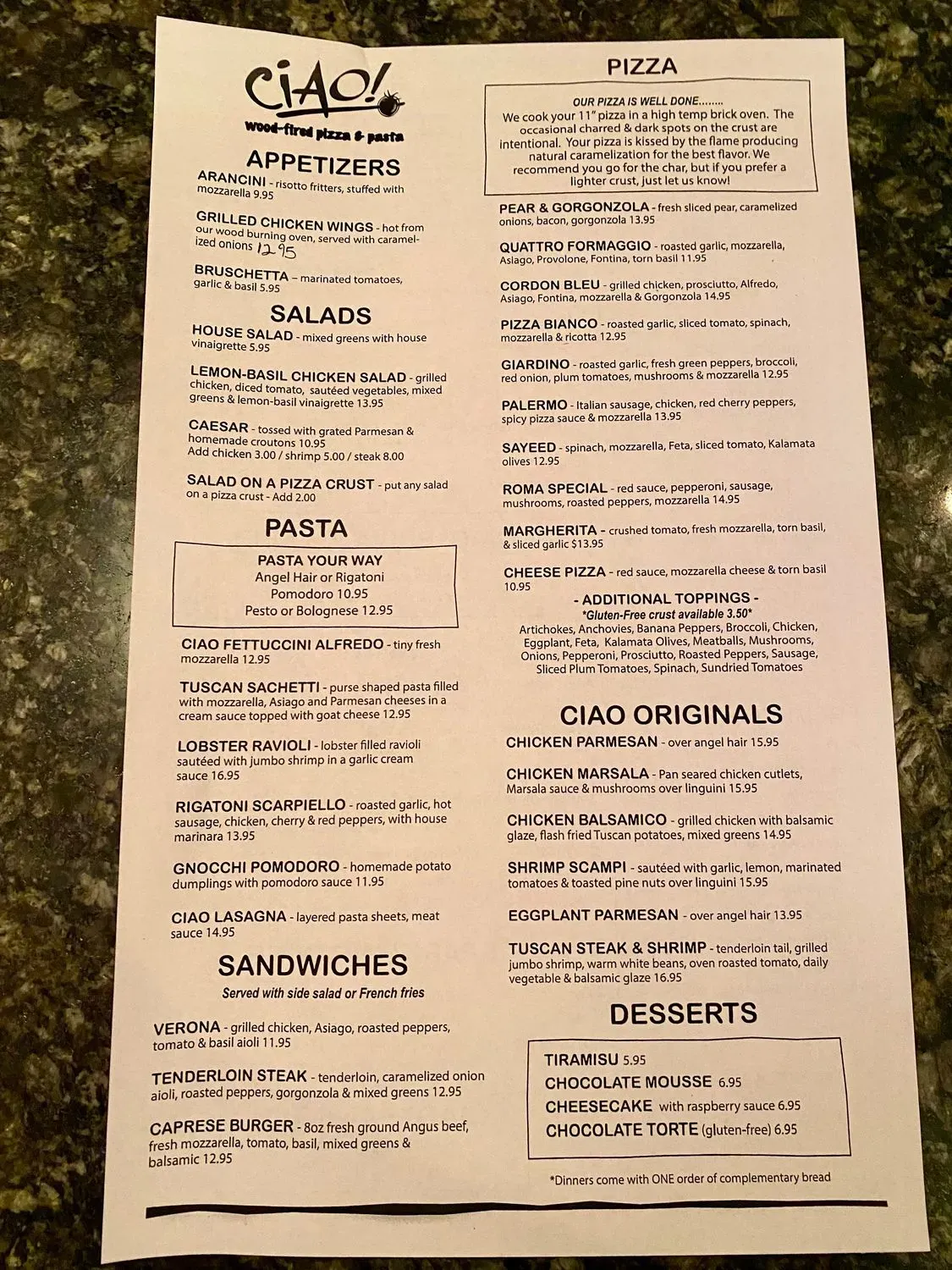 Menu 1