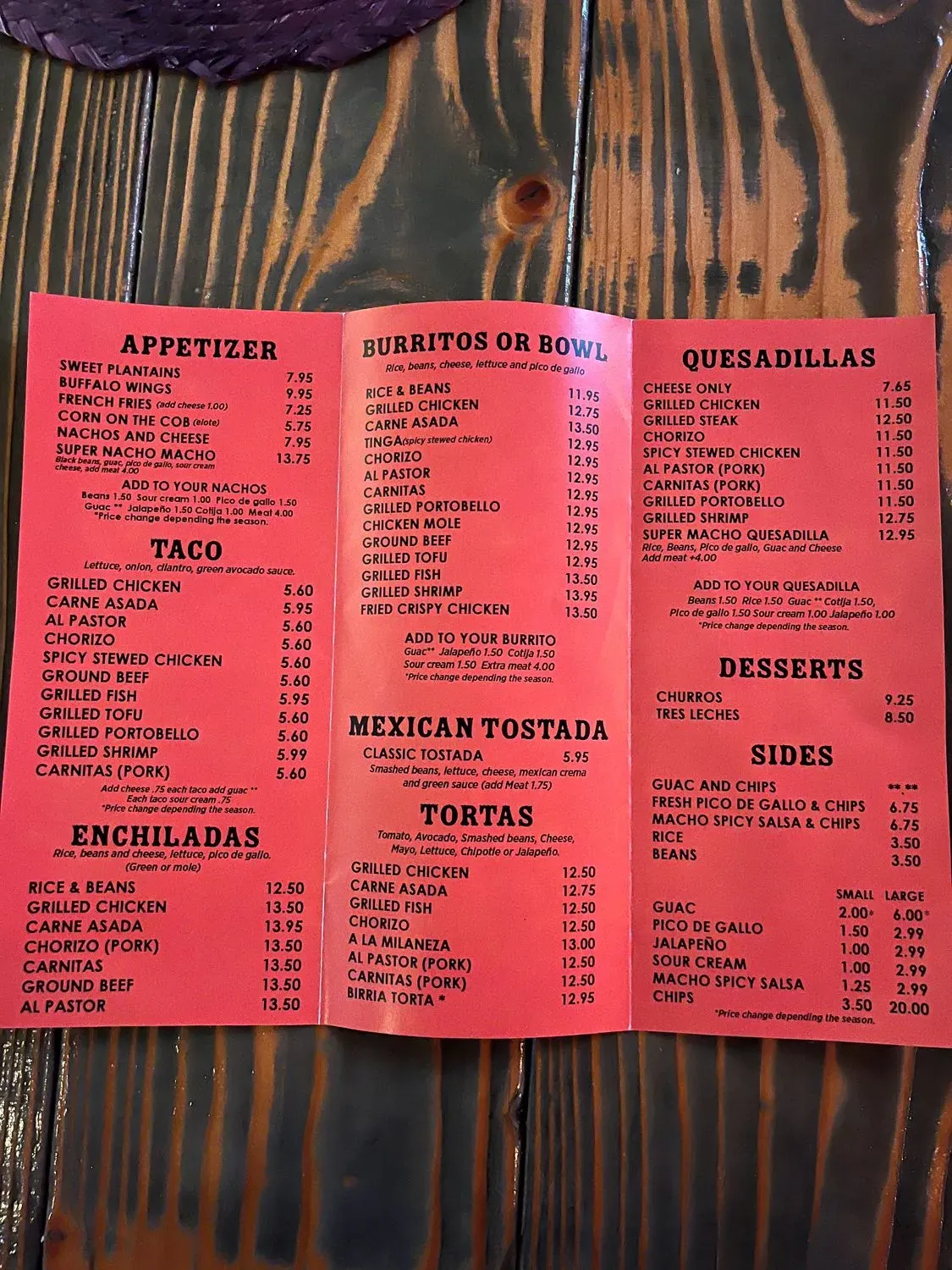 Menu 1