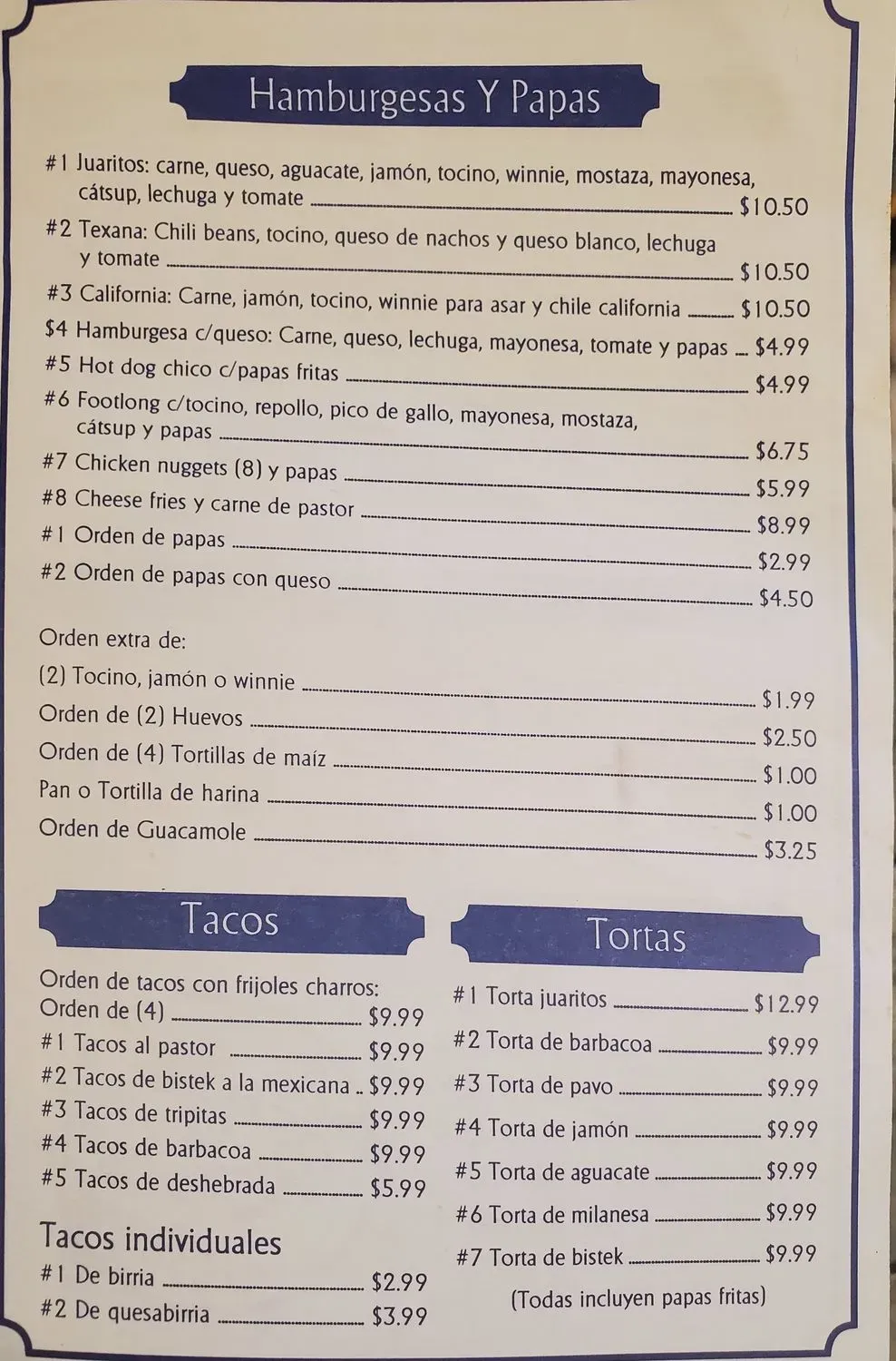 Menu 1