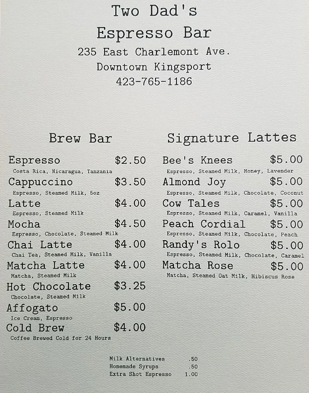 Menu 2