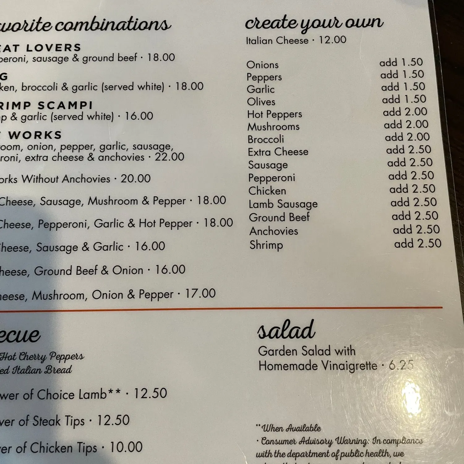 Menu 1