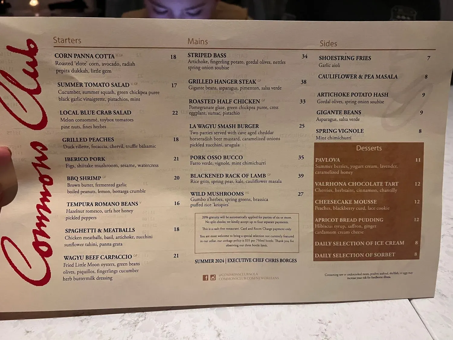 Menu 4