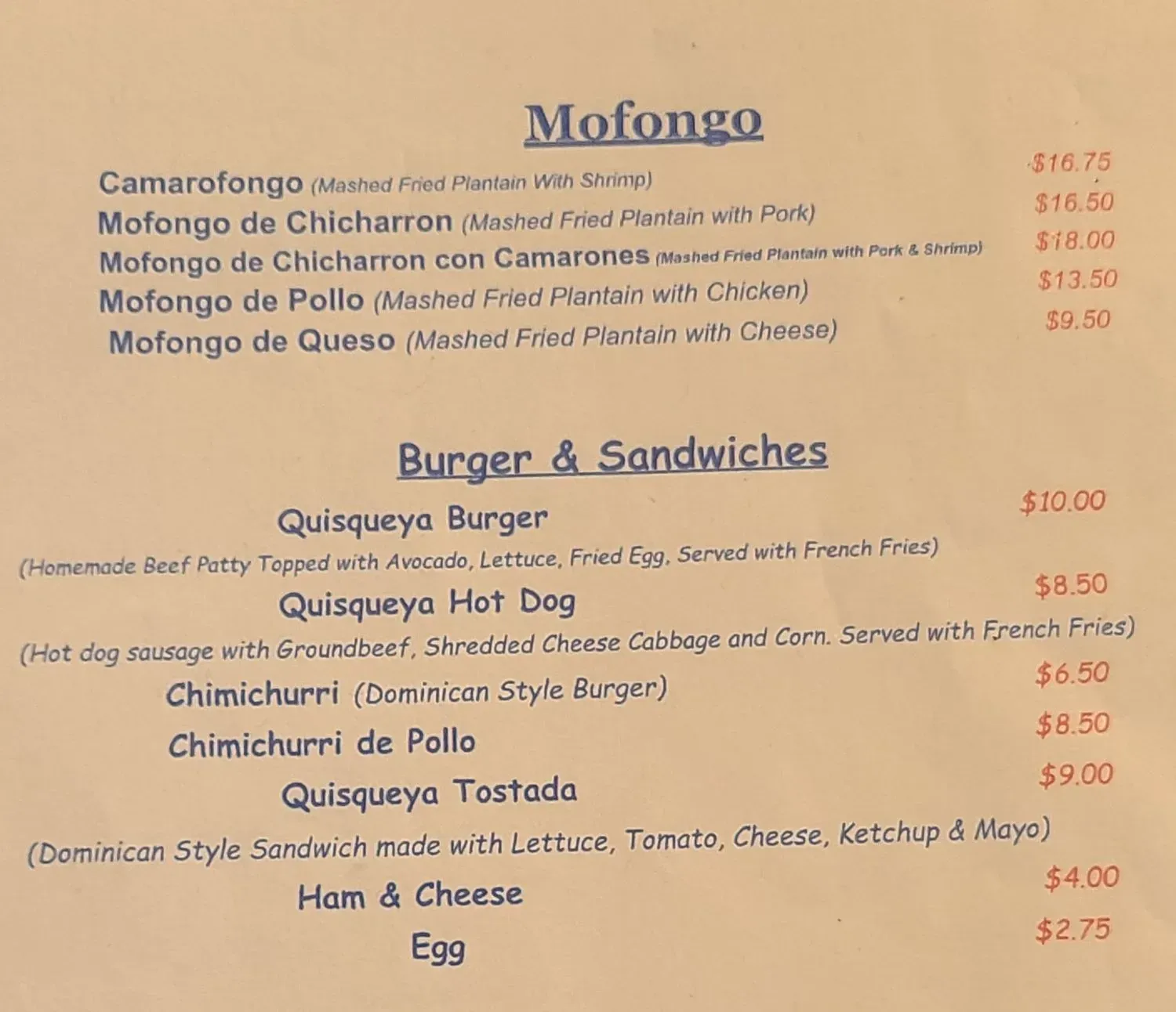 Menu 4