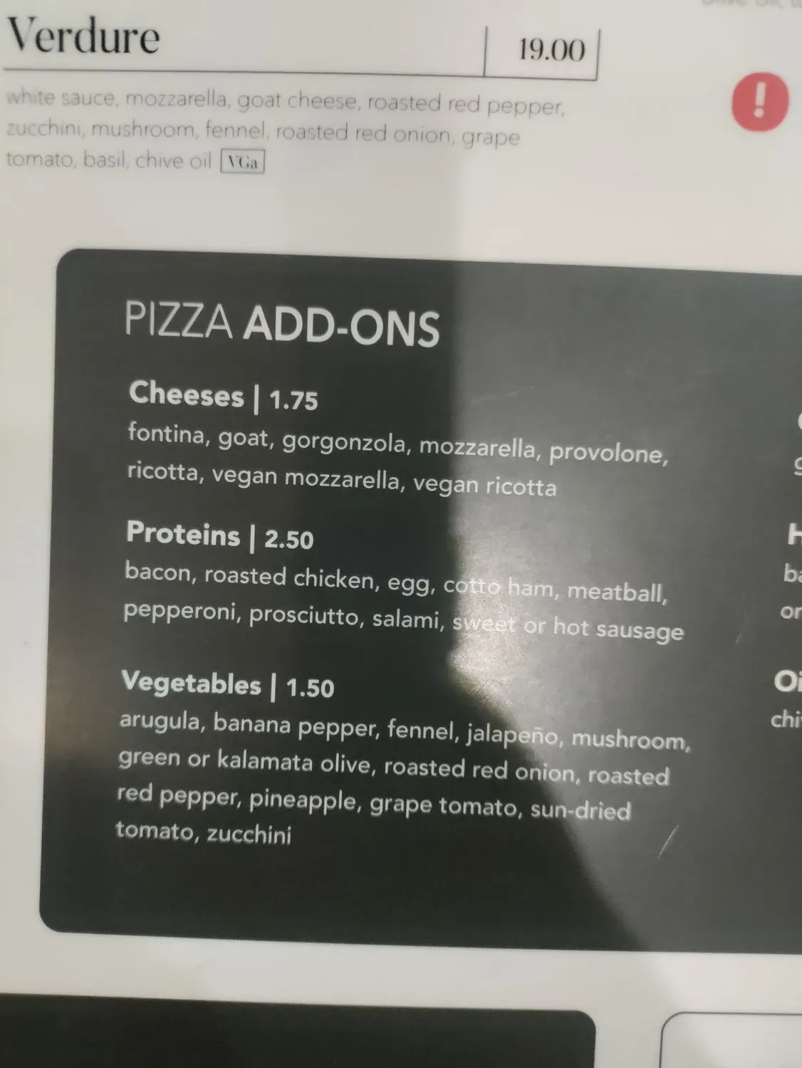Three Fires Pizza Menu - Updated November 2025