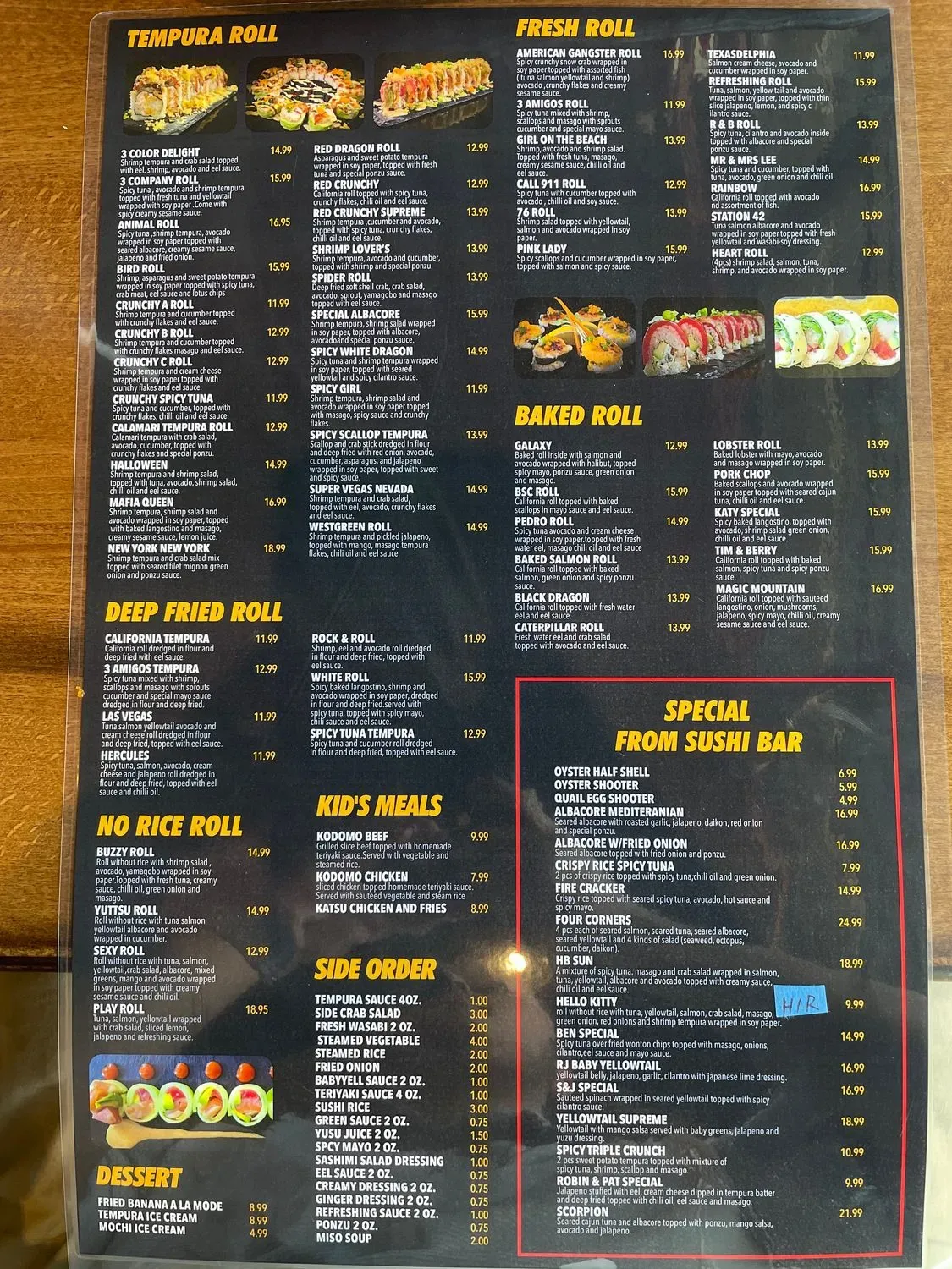 Menu 1