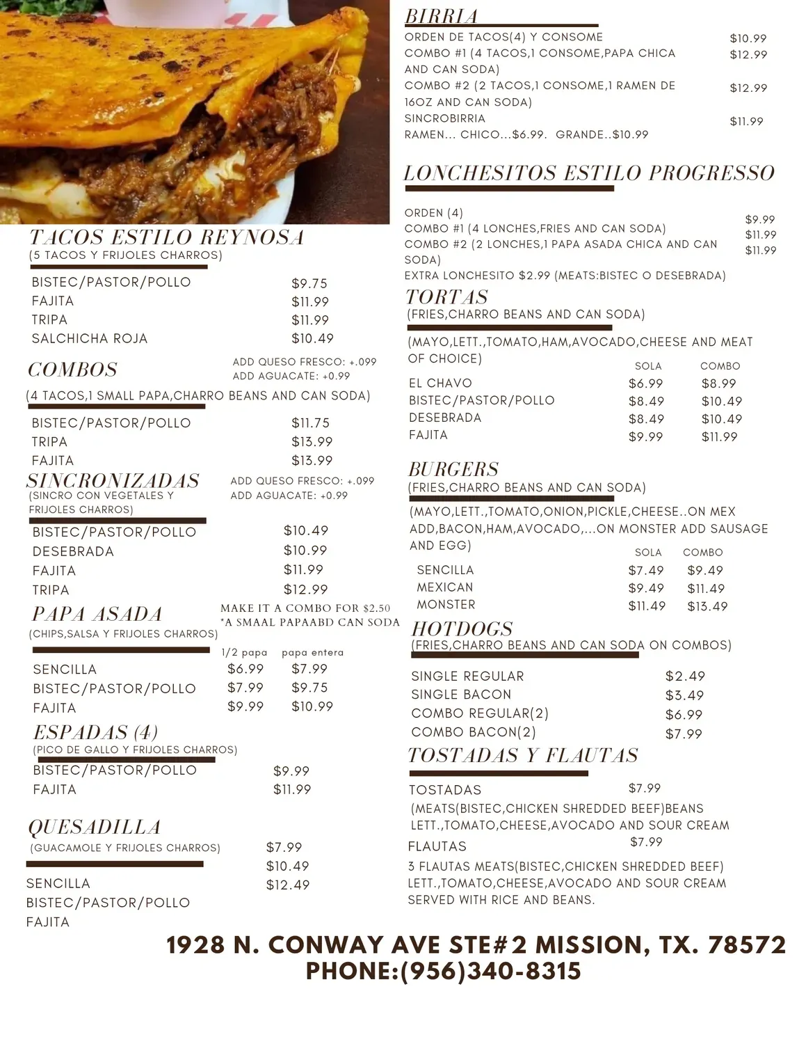 Menu 1