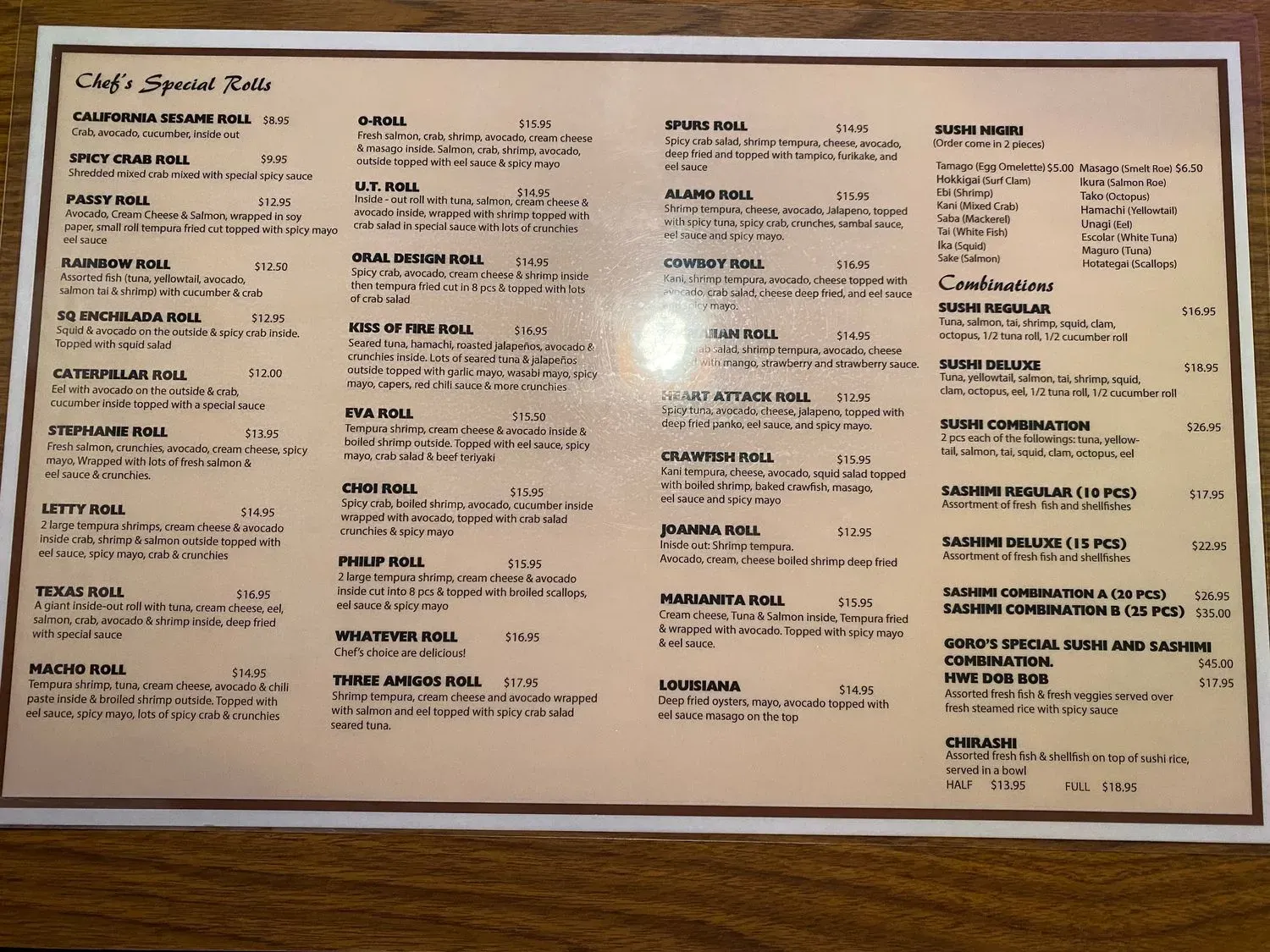 Menu 5