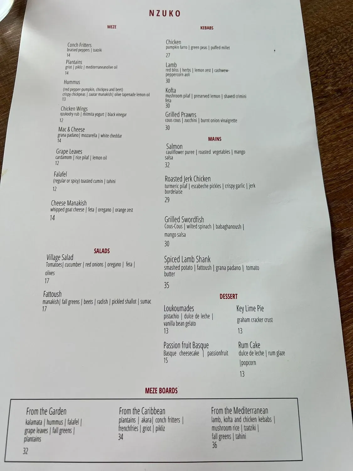 Menu 1