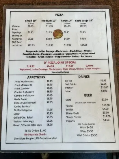 Menu 1