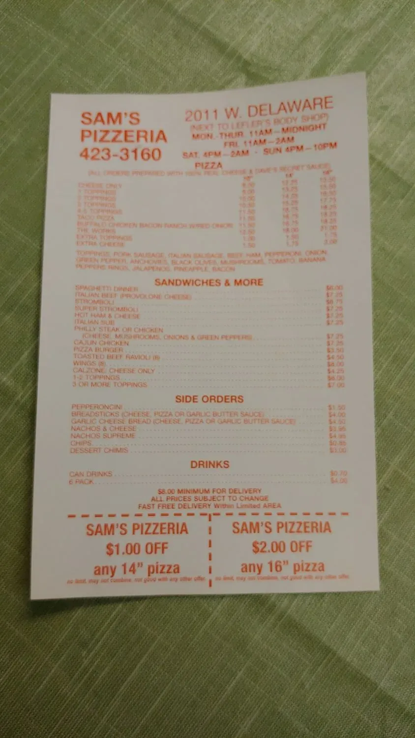 Menu 6