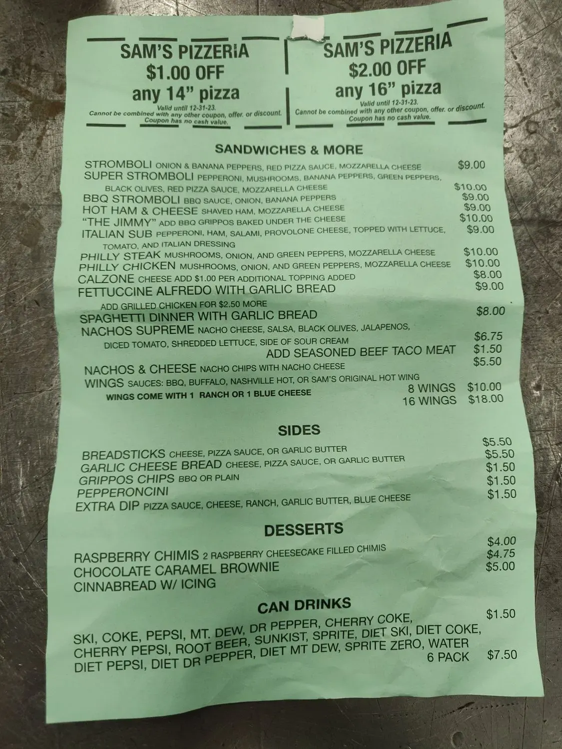 Menu 2