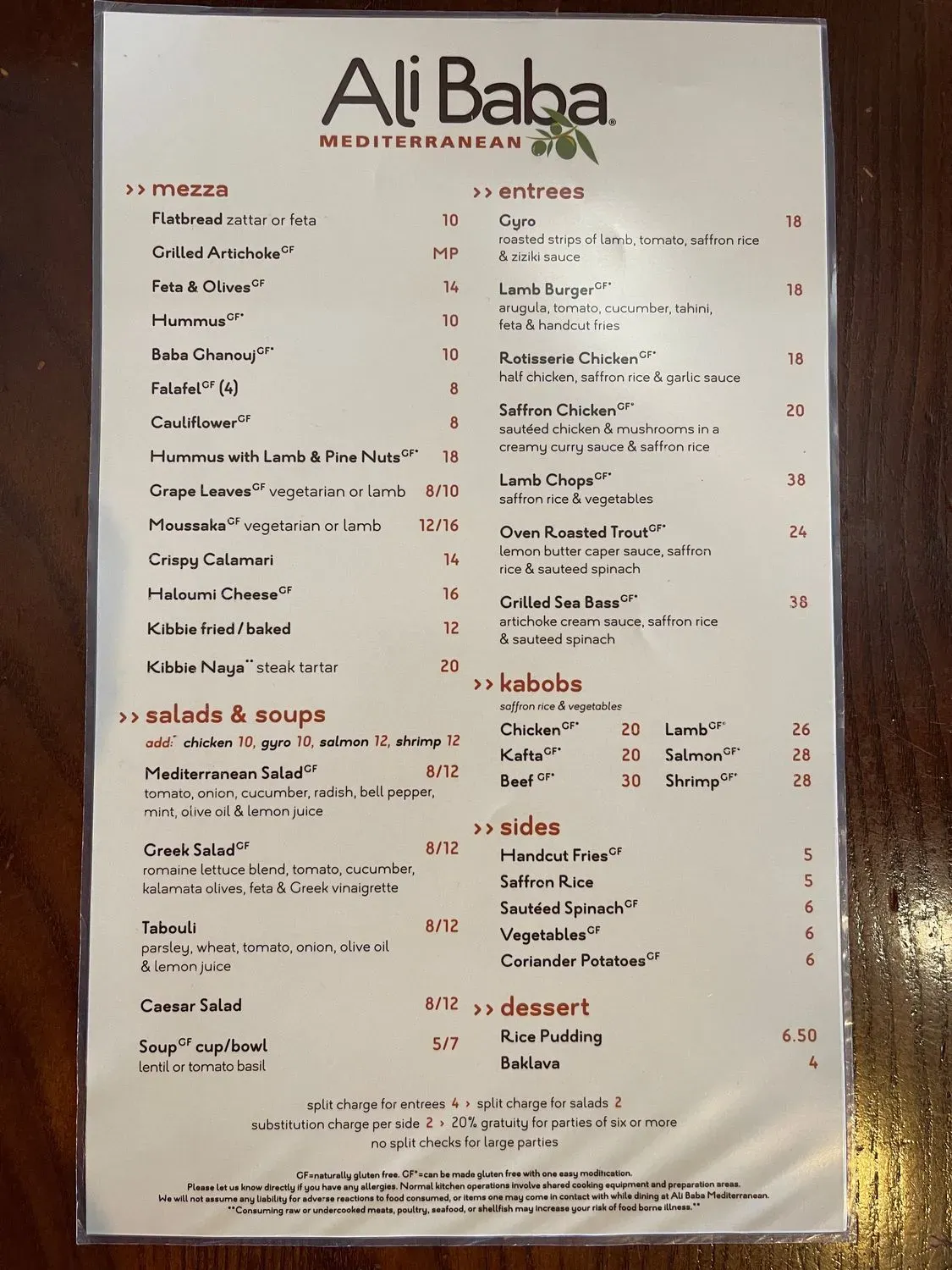 Menu 1